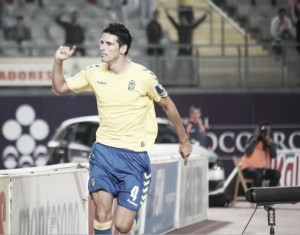 Vicente Gómez celebra el gol. Foto: Toño Suárez.